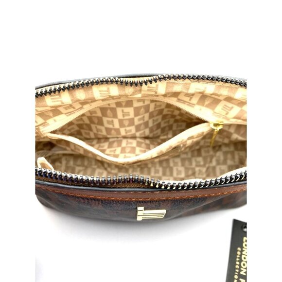 NWT London Fog Cognac Ellie Cosmetic Bag - Picture 7 of 8